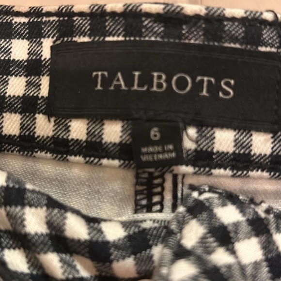 Talbots 6 black and white gingham skirt - Picture 2 of 4